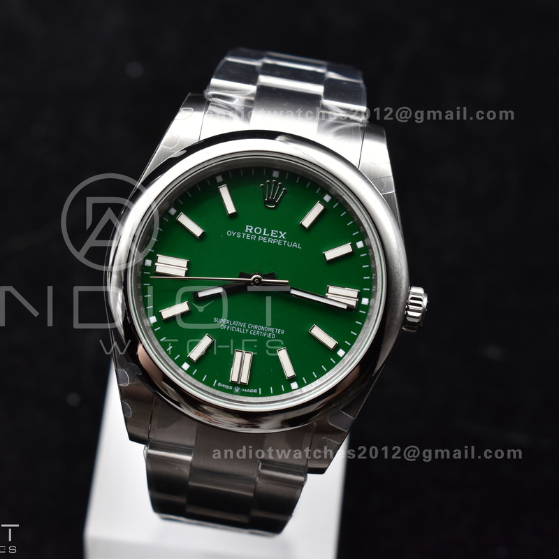 Oyster Perpetual 124300 41mm DIWF 1:1 Best Edition 904L Steel Green Dial A3230